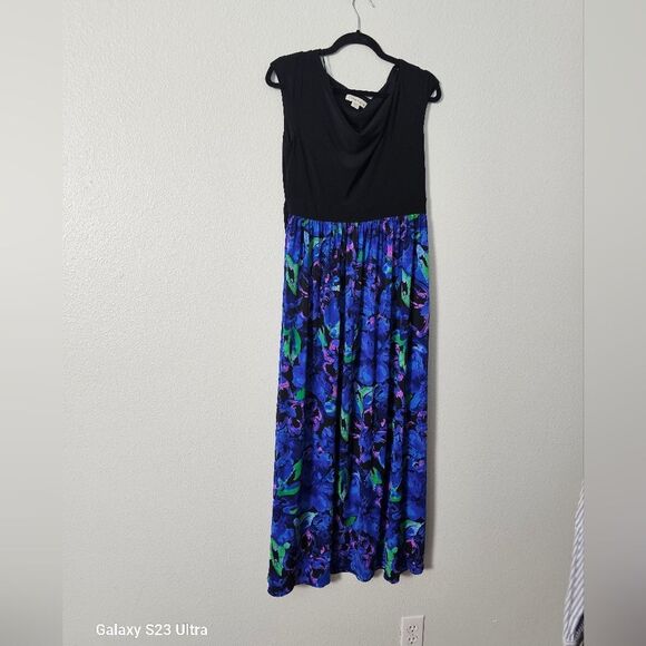 ColdWater Creek Floral Maxi Dress Sz 8 - Picture 1 of 9